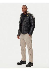 Parajumpers Kurtka skórzana Gian 25WMPMJKLE03 Czarny Regular Fit. Kolor: czarny. Materiał: skóra