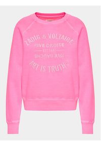 Zadig&Voltaire Bluza Upper Blason Brode JWSS00481 Różowy Regular Fit. Kolor: różowy. Materiał: bawełna #4