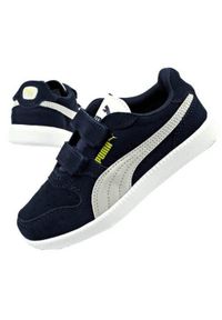 Buty do chodzenia niemowlęce Puma Icra Trainer JR. Zapięcie: rzepy. Kolor: niebieski. Materiał: guma, zamsz, tkanina. Szerokość cholewki: normalna. Sport: turystyka piesza