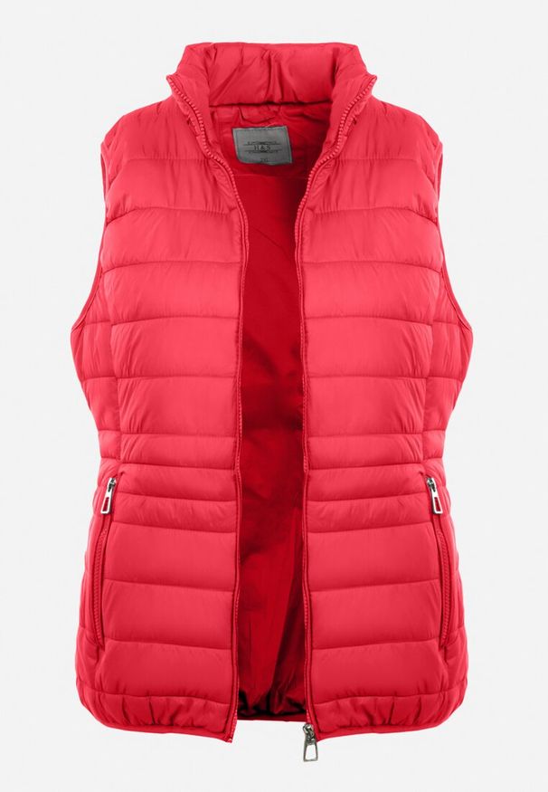 Born2be - Czerwona Kamizelka Pikowana Lass. Okazja: na co dzień. Kolekcja: plus size. Kolor: czerwony. Materiał: materiał. Długość rękawa: długi rękaw. Długość: długie. Styl: casual