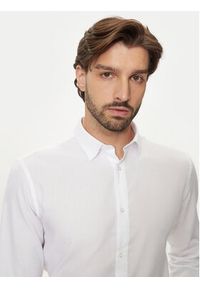 Jack & Jones - Jack&Jones Koszula Joe 12260426 Biały Slim Fit. Kolor: biały. Materiał: bawełna, syntetyk #5