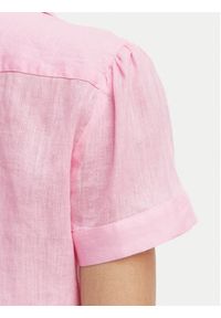 Polo Ralph Lauren Koszula 211973366501 Różowy jasny Regular Fit. Typ kołnierza: polo. Kolor: różowy. Materiał: len #4