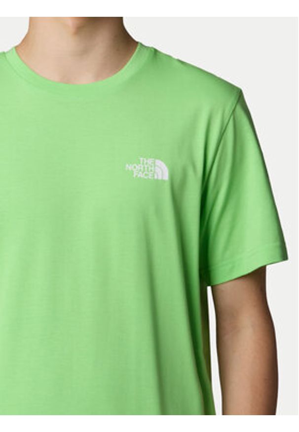 The North Face T-Shirt SS Simple Dome NF0A87NG Zielony Regular Fit. Kolor: zielony. Materiał: bawełna, syntetyk