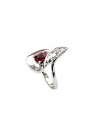 Polcarat Design - Srebrny pierścionek z kryształami Swarovskiego PK 1772. Materiał: srebrne. Kolor: srebrny. Wzór: aplikacja. Kamień szlachetny: kryształ #1