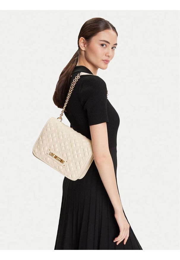 Love Moschino - LOVE MOSCHINO Torebka JC4000PP1NLA0110 Beżowy. Kolor: beżowy. Materiał: skórzane