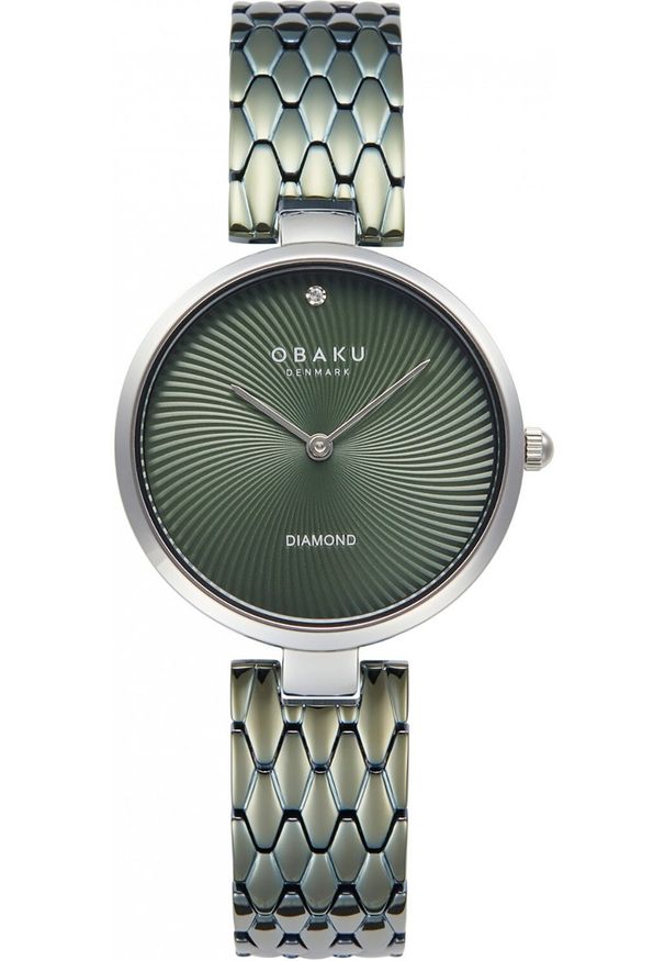 OBAKU - Zegarek damski Obaku Denmark V256LXCESE zielony. Kolor: zielony