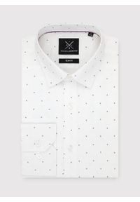 PAKO LORENTE – Biała męska koszula w mikrowzór P24SF-1X-019-B-S - Pako Lorente. Okazja: na co dzień. Kolor: biały. Materiał: elastan, jeans. Styl: casual #8