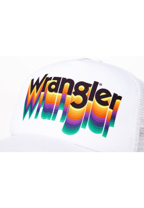 Wrangler - MĘSKA CZAPKA Z DASZKIEM WRANGLER TRUCKER CAP WHITE W0M36U512 112125683. Styl: elegancki