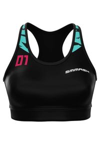 SMMASH - Top fitness damski Smmash Tigress. Kolor: wielokolorowy, turkusowy, niebieski, czarny, czerwony. Sport: fitness #1