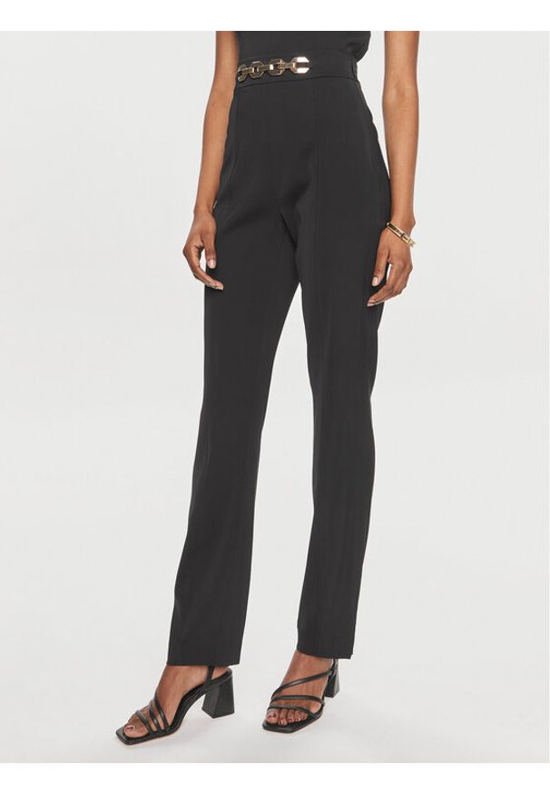 Marciano Guess Spodnie materiałowe 4GGB13 7074A Czarny Regular Fit. Kolor: czarny. Materiał: wiskoza