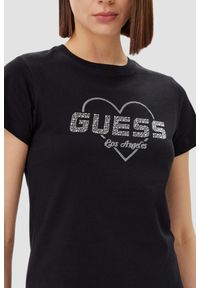 Guess - GUESS Czarny damski t-shirt Narciso. Kolor: czarny #3