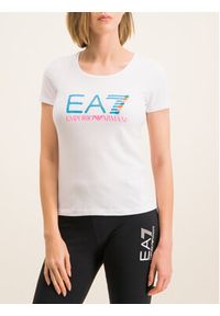 EA7 Emporio Armani T-Shirt 3HTT31 TJ12Z 1100 Biały Slim Fit. Kolor: biały. Materiał: bawełna #3