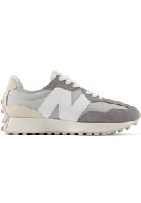 Buty unisex New Balance U327FF – beżowe. Okazja: na co dzień. Kolor: beżowy. Materiał: guma, zamsz, materiał, skóra. Szerokość cholewki: normalna