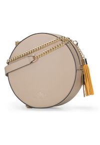 Wittchen - Torebka crossbody ze skóry okrągła – limitowana edycja. Wzór: haft. Sezon: lato. Dodatki: z haftem. Materiał: skórzane. Styl: klasyczny, casual, elegancki. Rodzaj torebki: na ramię #6