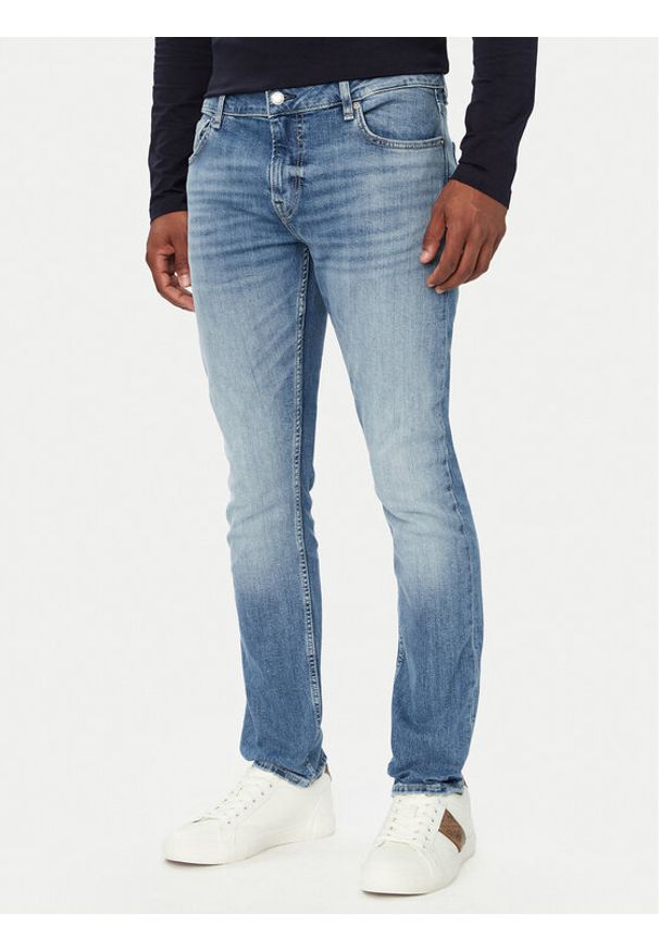 Guess Jeansy Miami M6YAN1 D1478 Niebieski jasny Skinny Fit. Kolor: niebieski