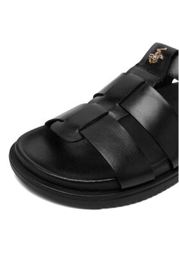 Beverly Hills Polo Club Sandały EO-WI16-SERDINIA-03 Czarny. Kolor: czarny. Materiał: skóra