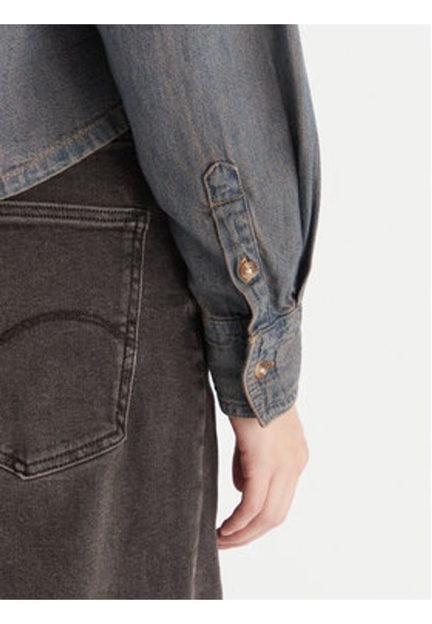 Guess Jeans Koszula jeansowa W5BH0D D5M8E Niebieski Relaxed Fit. Kolor: niebieski. Materiał: bawełna