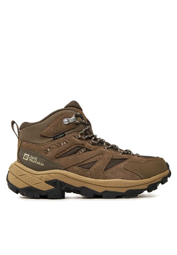 Jack Wolfskin Trekkingi Vojo Tour Texapore Mid W A62071 Brązowy. Kolor: brązowy. Materiał: skóra