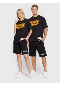 Champion T-Shirt STRANGER THINGS Unisex 217791 Czarny Custom Fit. Kolor: czarny. Materiał: bawełna