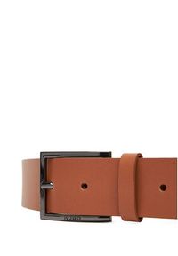 Hugo - HUGO Pasek Męski 50496596 Brązowy. Kolor: brązowy. Materiał: skóra