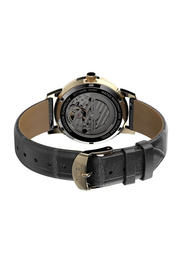 Timex - Zegarek TW2V05100. Kolor: szary. Materiał: skóra, materiał