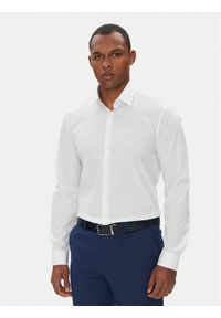Calvin Klein Koszula K10K114299 Biały Slim Fit. Kolor: biały. Materiał: bawełna #1