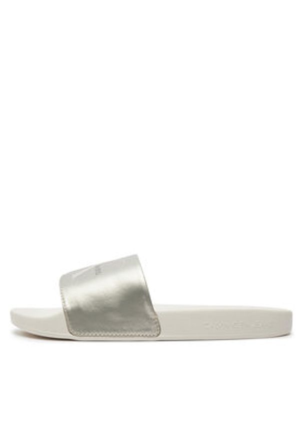 Calvin Klein Jeans Klapki Slide Ny Pearl YW0YW01243 Niebieski. Kolor: niebieski. Materiał: syntetyk