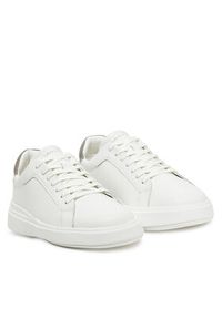 Calvin Klein Sneakersy Low Top Lace Up Lth HM0HM01016 Biały. Kolor: biały. Materiał: skóra