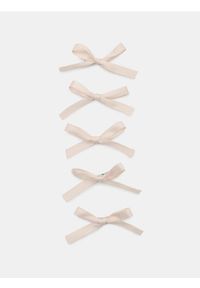 Sinsay - Spinki do włosów w kształcie kokardy 5 pack - kremowy. Kolor: kremowy #1