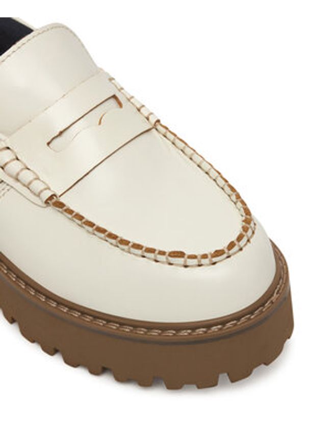 TOMMY HILFIGER - Tommy Hilfiger Loafersy Archive '01 Leather Loafer EN0EN03022 Écru. Kolor: kremowy. Materiał: skóra