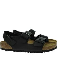 Buty do chodzenia męskie Birkenstock Milano BS. Zapięcie: klamry. Kolor: wielokolorowy, czarny, brązowy. Materiał: materiał, syntetyk. Szerokość cholewki: normalna. Sport: turystyka piesza