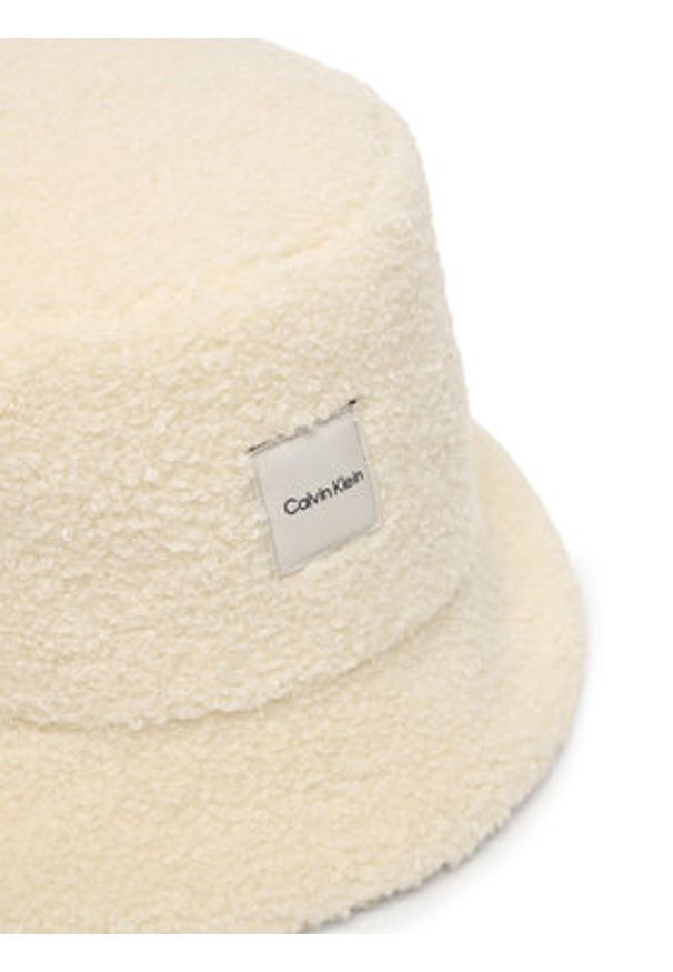 Calvin Klein Kapelusz Boucle LV04F5055G Écru. Materiał: poliester