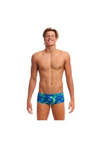 FUNKY TRUNKS - Kąpielówki spodenki na basen męskie Funky Trunks Help Me. Kolor: zielony, niebieski, wielokolorowy