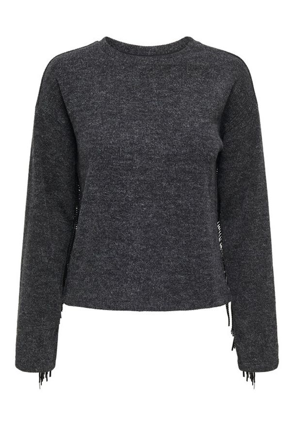 only - ONLY Sweter Jake 15355819 Szary Regular Fit. Kolor: szary. Materiał: syntetyk