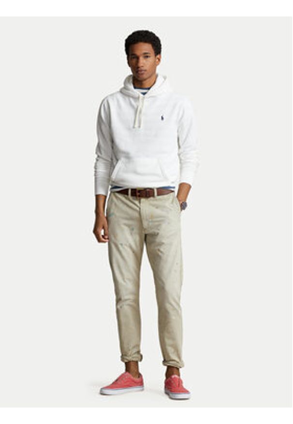 Polo Ralph Lauren Bluza Fleece 710766778009 Biały Regular Fit. Typ kołnierza: polo. Kolor: biały. Materiał: bawełna