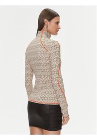 Patrizia Pepe Bluzka 2M4350/J165-XZ02 Beżowy Slim Fit. Kolor: beżowy. Materiał: syntetyk #4