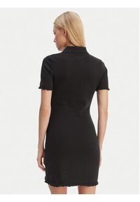 Tommy Jeans Sukienka codzienna Lettuce DW0DW22336 Czarny Slim Fit. Okazja: na co dzień. Kolor: czarny. Materiał: bawełna. Typ sukienki: proste. Styl: casual #2