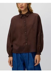 Reserved - Koszula z lyocellu - brązowy. Kolor: brązowy #1