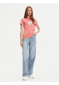 Guess T-Shirt W1YI1B I3Z14 Koralowy Regular Fit. Kolor: pomarańczowy. Materiał: bawełna #3