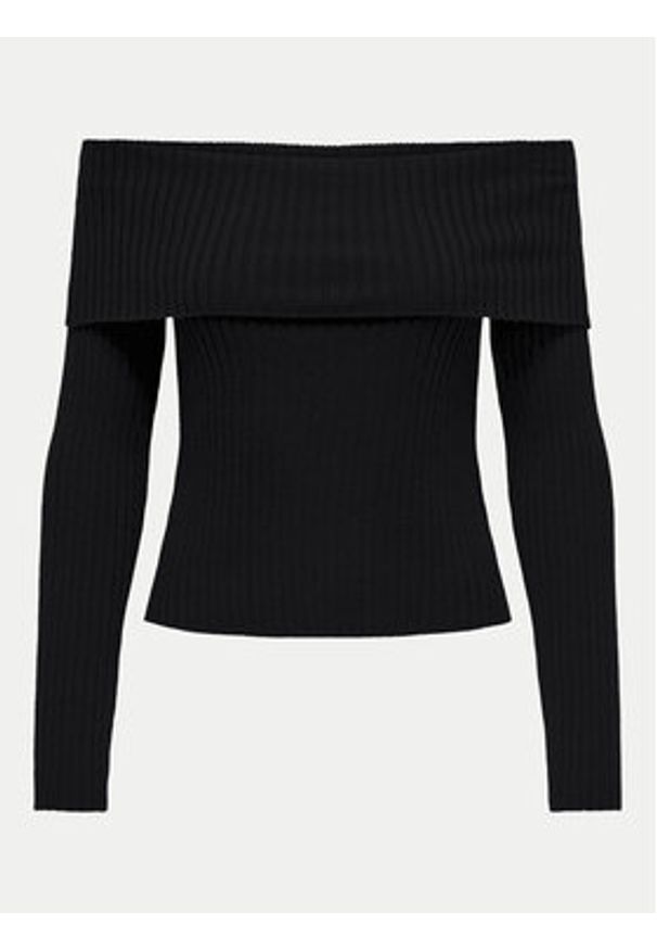 JDY Bluzka Liva 15336133 Czarny Slim Fit. Kolor: czarny. Materiał: syntetyk