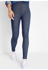 bonprix - Legginsy termiczne z imitacji jeansu. Kolor: niebieski #1