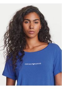 Emporio Armani T-Shirt EW000780 AF12192 UA012 Niebieski Regular Fit. Kolor: niebieski. Materiał: wiskoza #3