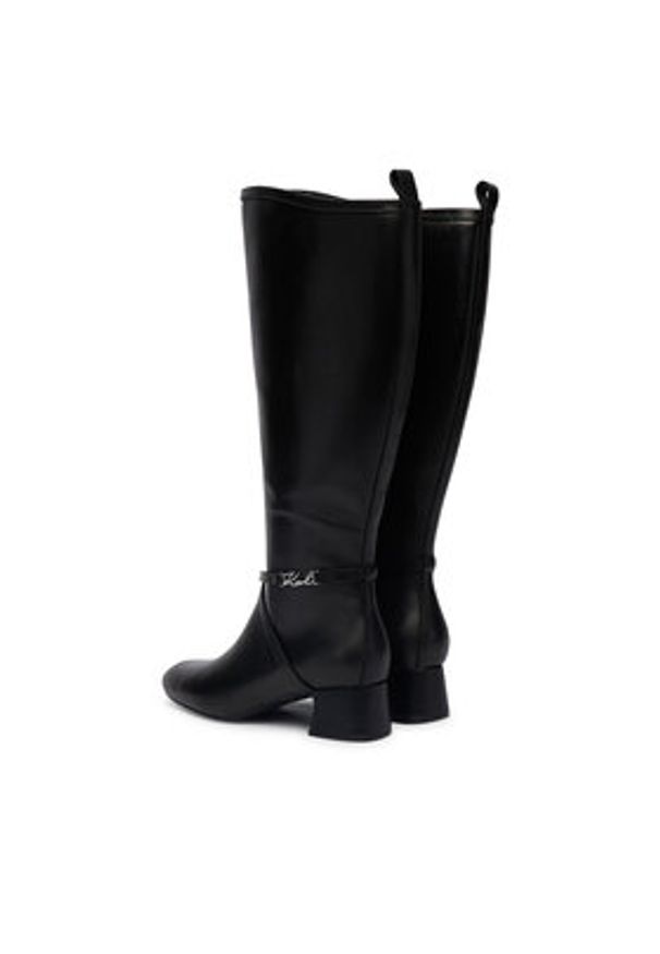 Karl Lagerfeld - KARL LAGERFELD Kozaki KL30375 Czarny. Kolor: czarny. Materiał: skóra