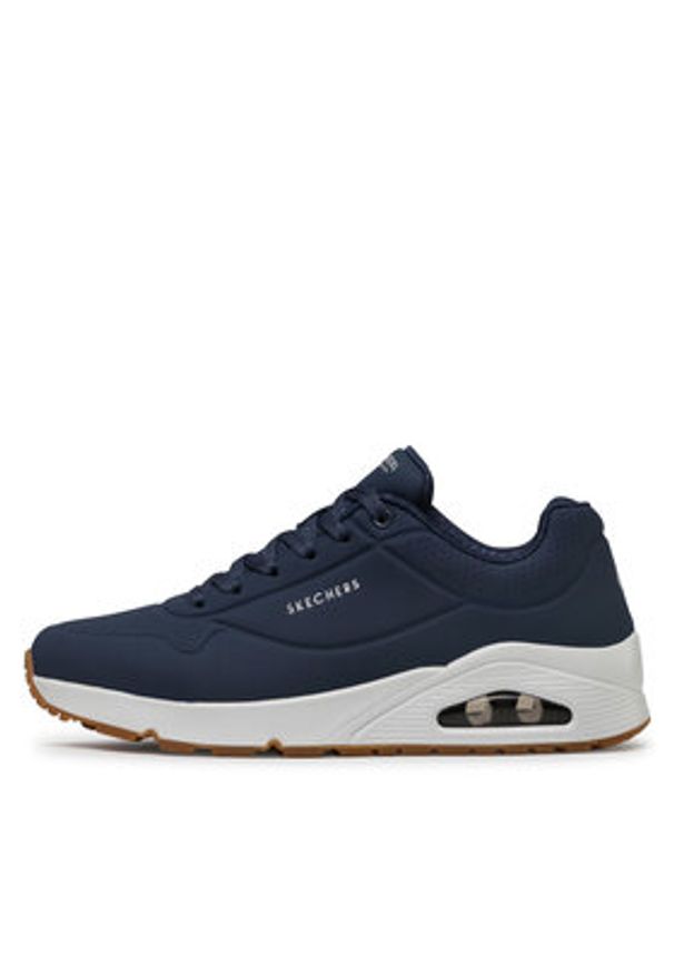 skechers - Skechers Sneakersy Uno-Stand On Air 52458/NVY Granatowy. Kolor: niebieski. Materiał: skóra