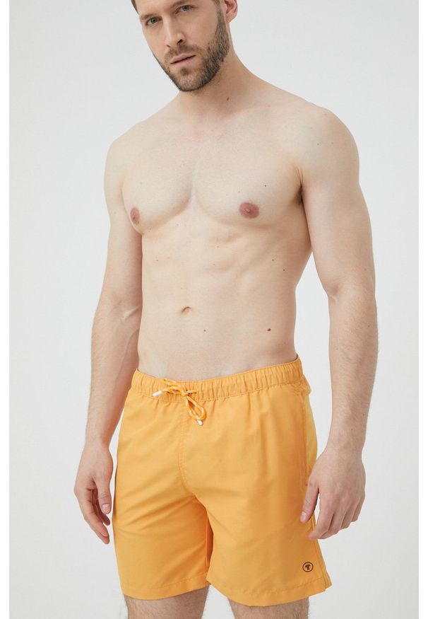 Tom Tailor szorty kąpielowe kolor pomarańczowy. Kolor: pomarańczowy. Materiał: tkanina, włókno, materiał