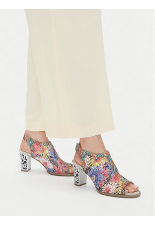 Laura Vita Sandały Ledao 20 Kolorowy. Materiał: skóra. Wzór: kolorowy