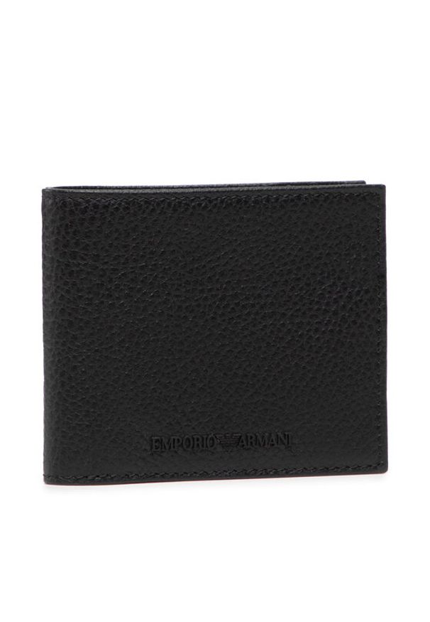 Emporio Armani Mały Portfel Męski Y4R167 Y068E 80001 Czarny. Kolor: czarny. Materiał: skóra