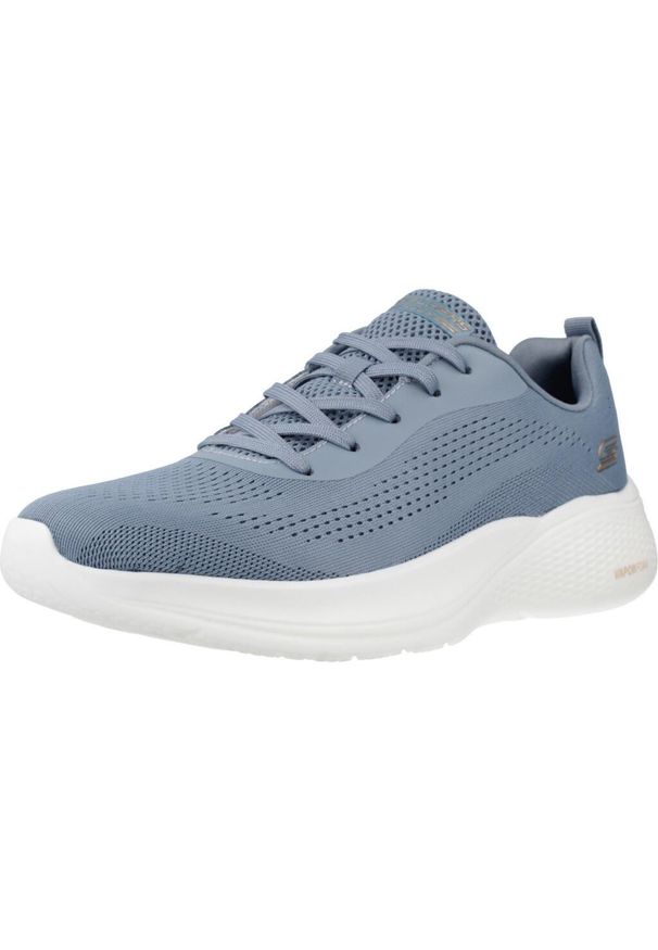 skechers - Kapcie SKECHERS BOBS INFINITY Niebieski. Kolor: niebieski. Materiał: tkanina