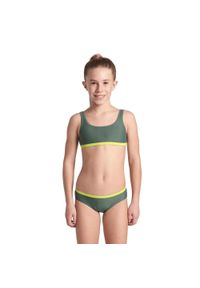 Strój kąpielowy dziewczęcy dwuczęściowy treningowy basen Arena Bikini. Kolor: zielony #1