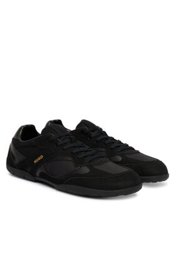 Hugo - HUGO Sneakersy Keeston 50563553 Czarny. Kolor: czarny. Materiał: zamsz, skóra